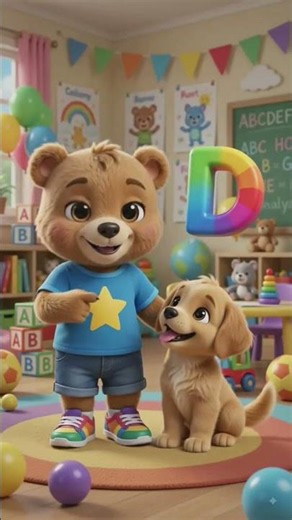 🐶 D for Dog | ABC Learning for Kids | Dream Cartoon Galaxy