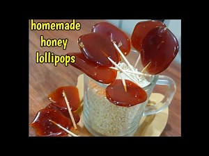 Homemade honey lollipops | lollipop recipe | lollipop ginger sugar candy for sore throat |