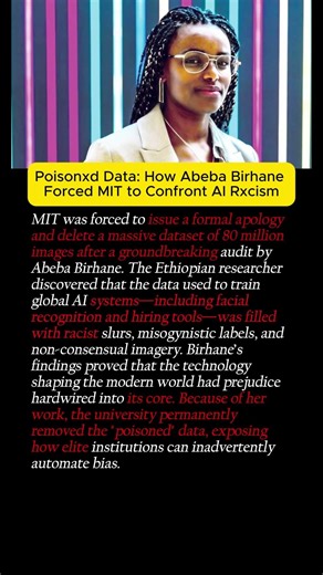 Poisonxd Data: How Abeba Birhane Forced MIT to Confront AI Rxcism#abebabirhane#ai