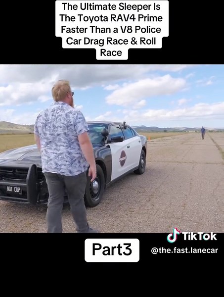 The Ultimate Sleeper Is The Toyota RAV4 Prime Faster Than a V8 Police Car Drag Race & Roll Race (part3)