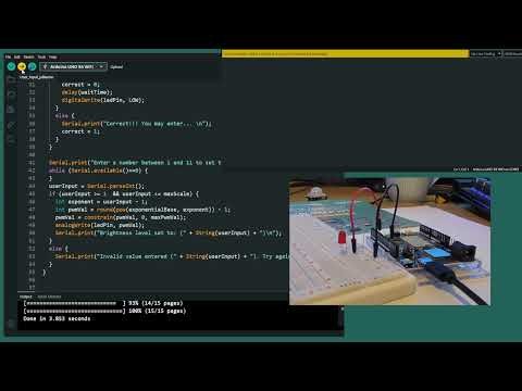 Arduino UNO R4 Lesson 14 homework answer (Read I/O from serial monitor)