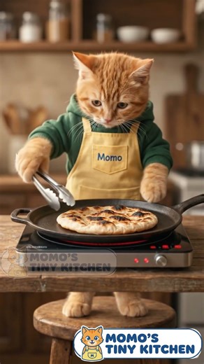 The ULTIMATE Cheesy Garlic Naan! 🧄🧀 (Kitten Chef ASMR) #cute