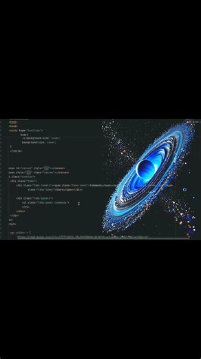 Create a stunning galaxy with HTML, CSS, and JavaScript.