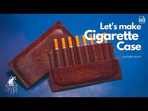 Handcrafted leather Cigarette case with Pattern