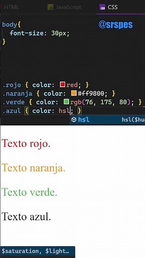 Cambia el color de un texto en tu página web
