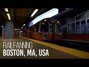 MBTA Trains in Boston, Massachusetts