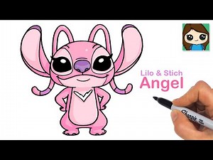 How to Draw Angel 🩷 Lilo & Stitch