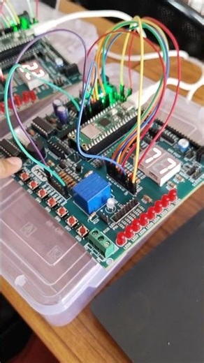 up and down counting using 7 segment display and switch #embedded_system #embedded