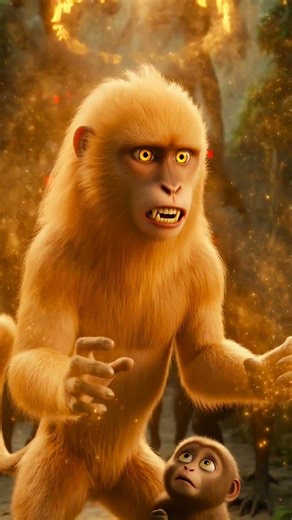 Monkey vs Shadow Beasts ⚔️🐒 #EpicStory #Shorts #viralvideo