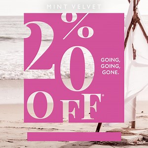Our 20% off* code ENDS TONIGHT! ​ ​Not long left to enjoy 20% off* our entire website... Just use the code BHTREAT at the checkout and give your warm-weather wardrobe a well-deserved refresh https://bit.ly/3vuuRIJ | MINT VELVET