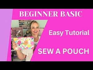 Easy Beginner Zipper Pouch//Sewing Tutorial (Opens Wide + Super Cute!)