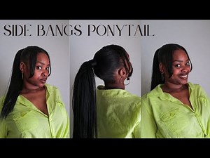 Soft Low Ponytail with Side Bangs| Easy Everyday Hairstyle Tutorial