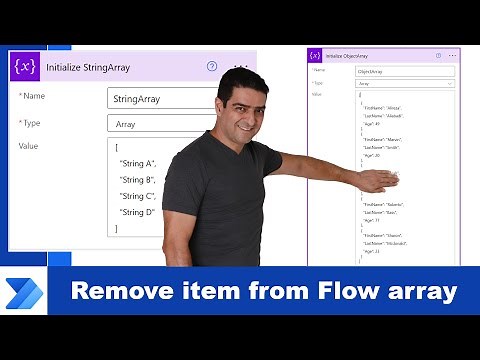 How to remove items from array from Power Automate Flow