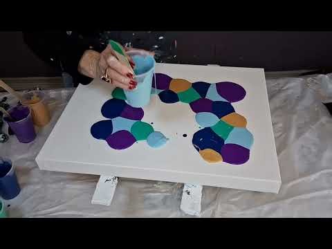 384 Gorgeous results in a puddle swipe marble roll~must see acrylicpour fluidpour swipe