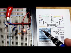 NPN BJT OR Gate Demo Circuit 2N3904 Bipolar Junction Transistor