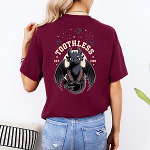 Toothless Vintage Cartoon Shirt: How to Train Your Dragon Tee / Family Movie Night Shirt - Etsy