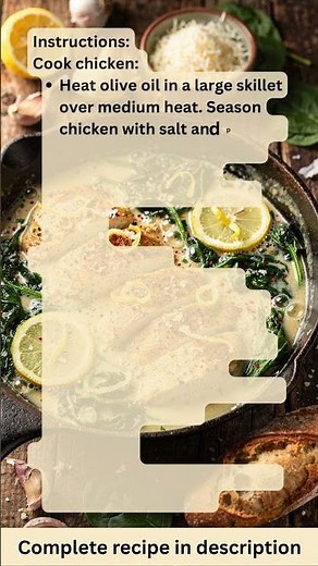 Creamy Lemon Chicken & Spinach Skillet – Recipe by What Shall I Cook
