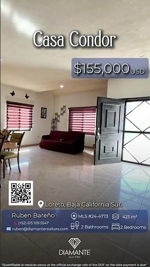 Quiet & Modern House For Sale in Loreto, Baja California Sur #bajarealestate #bajacaliforniasur