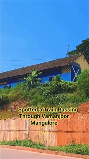 🚂 Spotted a Train Passing Through Vamanjoor | Scenic Railway Vibes in Mangalore