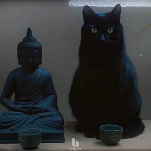 Buddha and Cat 💙🥰 | Buddhism