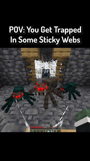 23K views · 540 reactions | POV: You Get Trapped In Some Sticky Webs In Minecraft #minecraft #minecraftmemes #funnymoments | Saroneymc | Facebook