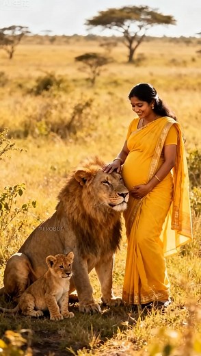 142K views · 1.5K reactions | African Miracle_ Pregnant Indian Woman Confronts Lion_ Ends Up Saving Its Cub_ 女擄 _shortfilm _lion #trending #reelsvairl #aistory #aivideo | Ai kamal | Facebook