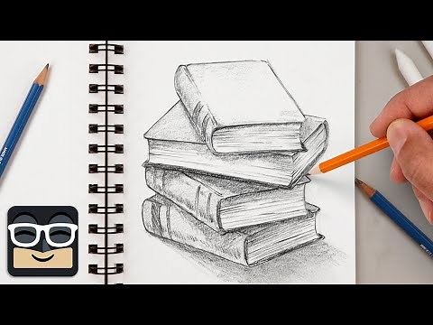 How to Draw Realistic Books | Step by Step Sketch Tutorial
