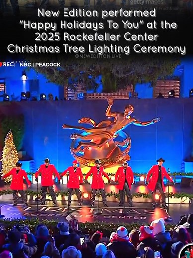 New Edition performed three songs at the 2025 Rockefeller Center Christmas Tree Lighting Ceremony 🎄🎊🎉🔥 . For the first performance, NE performed