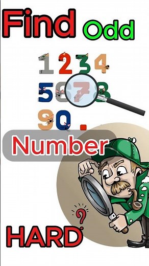 Find the Odd Number Out! (3 Levels)