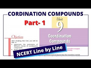 Coordination Compounds Class 12| Werner's Theory | Part 1 | #class12NCERTchemistry