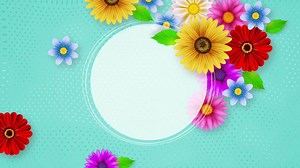 Download Springtime Celebration, Floral Blue Background for free