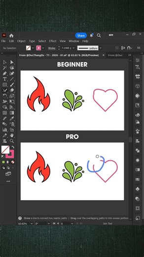 How to Use Join Tool in Adobe Illustrator 2026 Like a Pro #adobeillustrator #tutorial