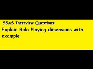SSAS Interview Questions: Explain Role Playing dimensions with Example