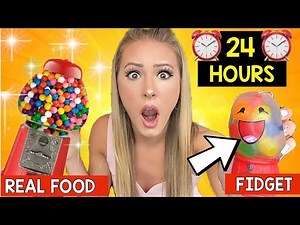 Letting my FIDGET COLLECTION Decide what I Eat for 24 Hours 😱😳