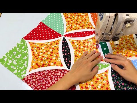 How To Sew a Cathedral Window Quilt Block into a Cushion cover / Cathedral Window Pillow