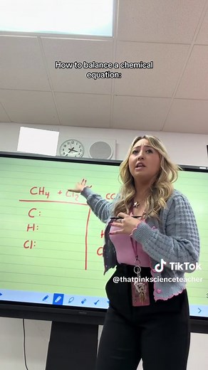 How to balance a chemical equation #teacher #teachersoftiktok #teacherlife #science