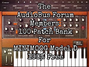 MINIMOOG Model D - The AUDIOBUS MEMBERS Sound Pack Demo - 100% FREE - iPad Demo
