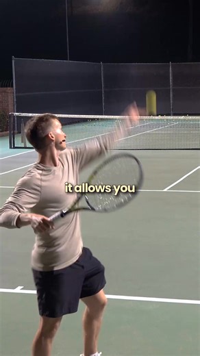 If your chest is vertical at contact, you’re leaking serve MPH 💨 The best servers in the world all share one hidden detail… At contact their trunk leans forward ≈45°. That single angle sends their weight into the ball instead of up or back. Try this: shadow 5 serves. Freeze at contact with your nose over toes, your sternum chasing the ball, and your back heel light as you land inside the baseline. Feel how your momentum now drives forward—and the ball explodes 🤯 Standing tall or leaning back s