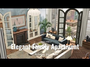 Elegant Family Apartment | 3 Bedroom Apartment renovation | The Sims 4 Speed build