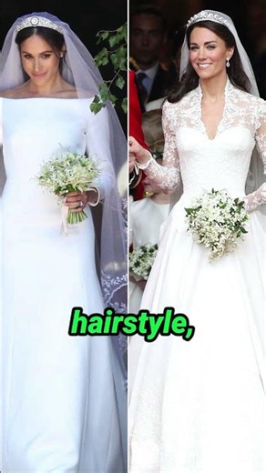Meghan and Kate Different Royal Wedding Looks Explained 👀 #royalfamily #wedding