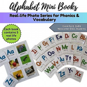 Alphabet Mini Books - Sound Recognition & Vocabulary for ESL