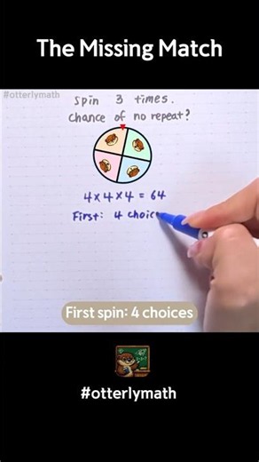 The Missing Match🦦 #probability #studywithme