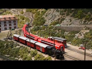 Modellbahn Köln - Bahnhof Gletsch Furka Oberalp in H0m BEMO
