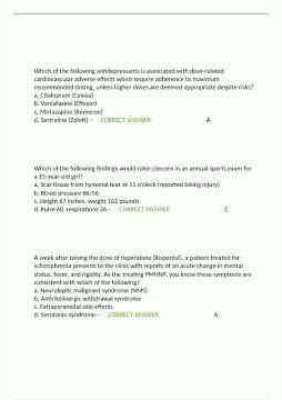 ANCC EXAM 100 questions WITH solutions 20232024