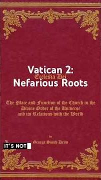 Nefarious Beginnings of Vatican 2 #history #catholicnews #sspx
