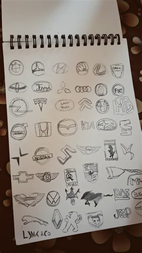 drawing 50 car logos