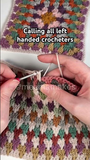 Left handed crochet tutorials uploaded each week 🫶❤️ #lefthandedcrochet