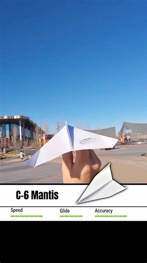 PAPER AIRPLANE C-6 MANTIS DIY STEP BY STEP TUTORIAL EASY ORIGAMI AIRPLANE