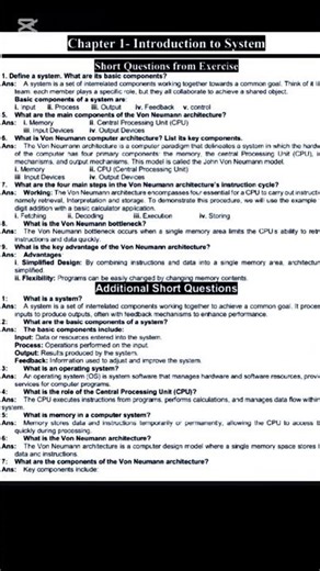 unit NO 1 solved Ex. short Q. and Additional questions # smart computer calss #smart