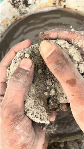 ASMR Soft Dry Sand Cement Crumbling into water 1130